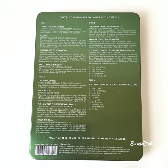 Animal Adventures Family Collection DVD Tin Box Set : Lassie, The Jungle Book, - Picture 5 of 7
